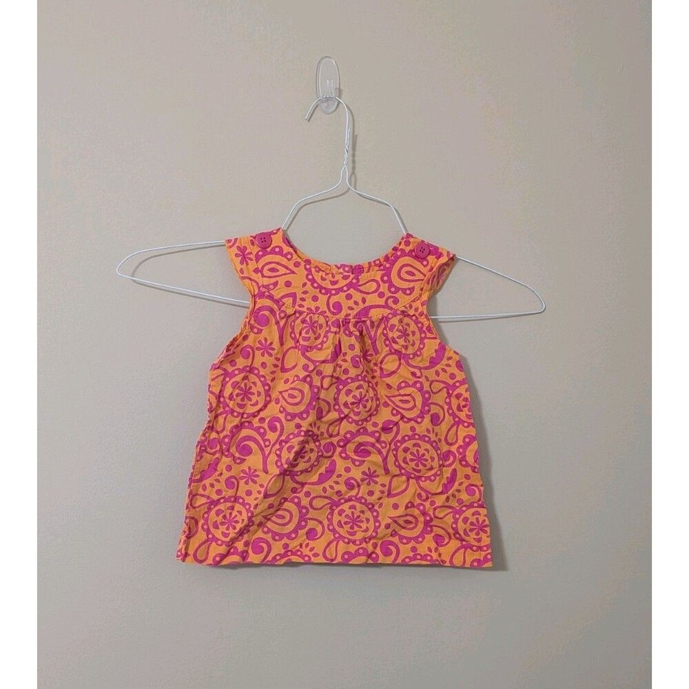Carters Girl's Size 4T Sleeveless Dress Pink & Orange Floral